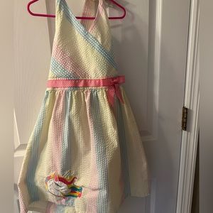 Rare edition rainbow and unicorn adorned dress in 6x